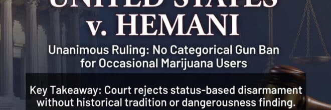 The Gun That Wasn’t a Problem: United States v. Hemani and the Second Amendment’s Expanding Reach